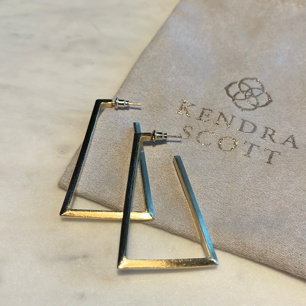 Kendra Scott Gold Geometric Hoop Earrings